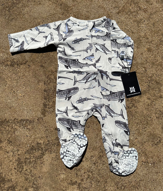 Sharks Zipper Romper