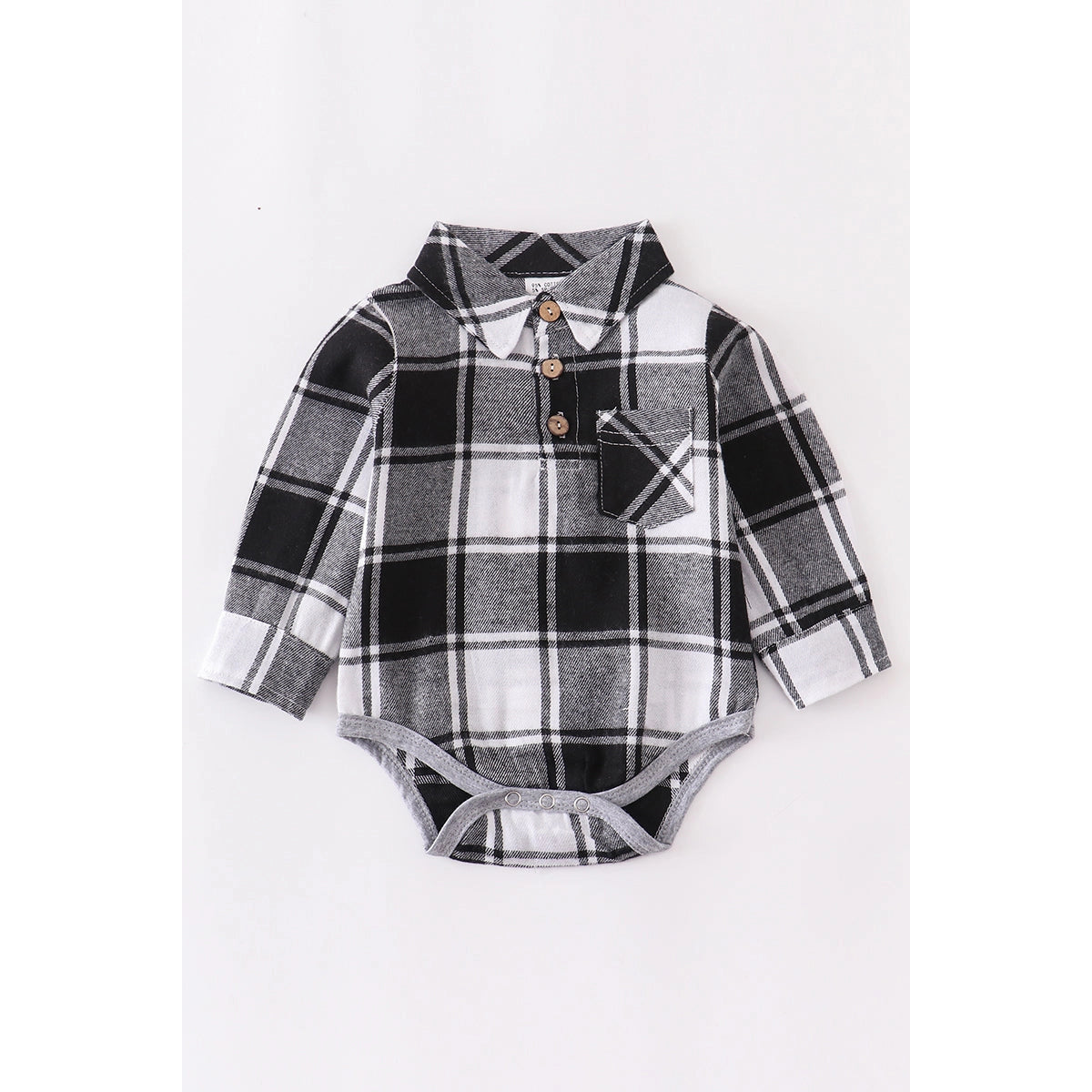 Plaid Button Down Onesie